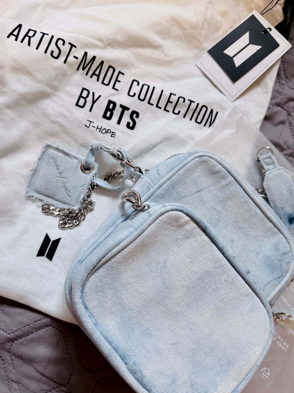 BTS J-Hope Artist Made Side By Side Mini Bag Official HYBE Denim NEW